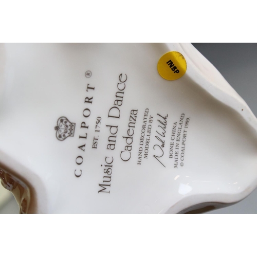 22 - Boxed Lladro ' Sad Sax ' Clown, 23cm high together with Boxed Coalport ' Music and Dance Cadenza ' F... 