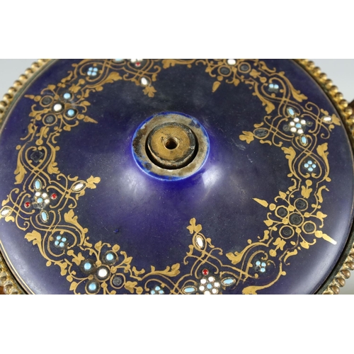 3 - Pair of 19th century Porcelain Urn Table Lamps in the Sevres style with gilt metal mounts, painted w... 