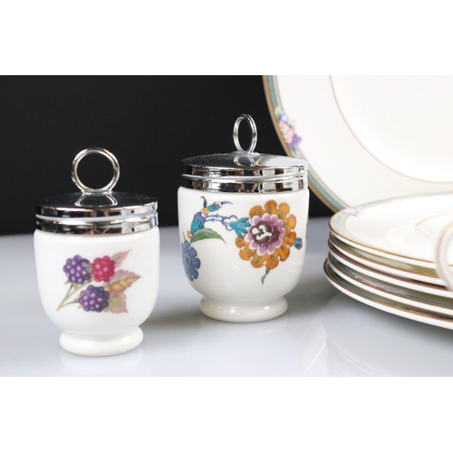 37 - Royal Doulton ' Orchard Hall ' Dinner and Tea ware comprising 5 tea cups, 6 saucers, 6 x 8