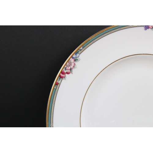 37 - Royal Doulton ' Orchard Hall ' Dinner and Tea ware comprising 5 tea cups, 6 saucers, 6 x 8