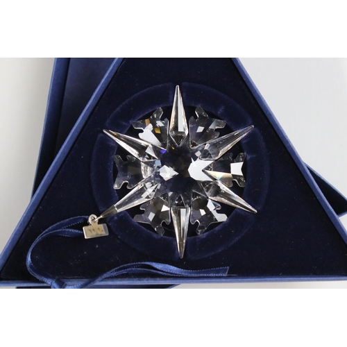 41a - Ten Boxed Swarovski Christmas / Holiday Ornaments comprising a continuous run from 1994 to 2003