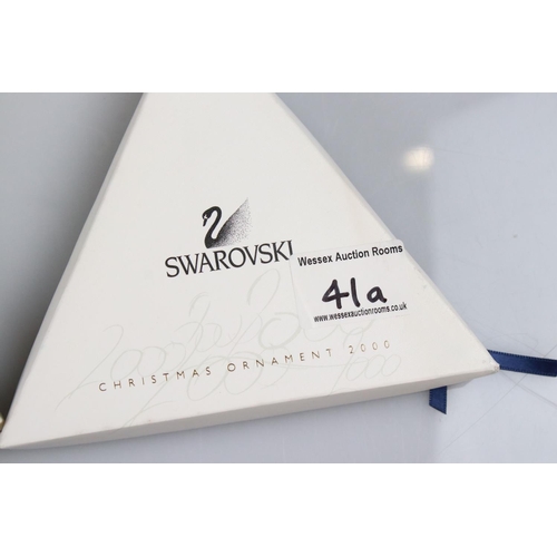 41a - Ten Boxed Swarovski Christmas / Holiday Ornaments comprising a continuous run from 1994 to 2003