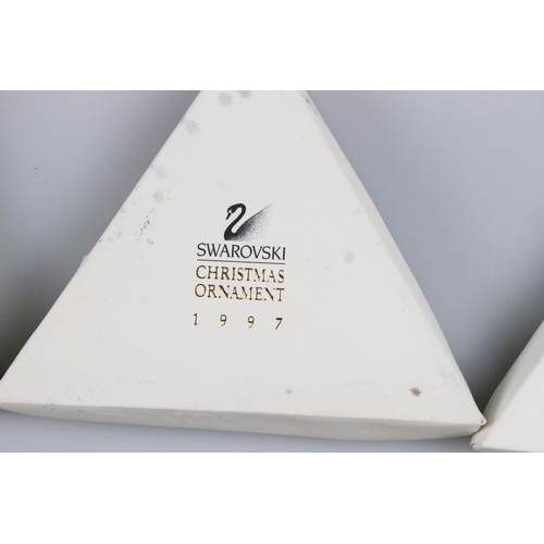 41a - Ten Boxed Swarovski Christmas / Holiday Ornaments comprising a continuous run from 1994 to 2003