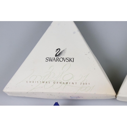41a - Ten Boxed Swarovski Christmas / Holiday Ornaments comprising a continuous run from 1994 to 2003