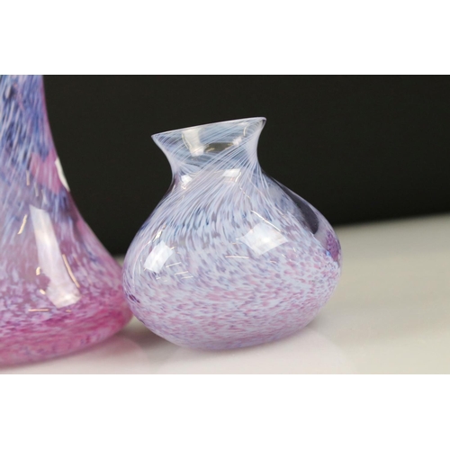 50 - Two Caithness Glass Perfume Bottles with Stoppers, 15cm high and Two Caithness Glass Vases
