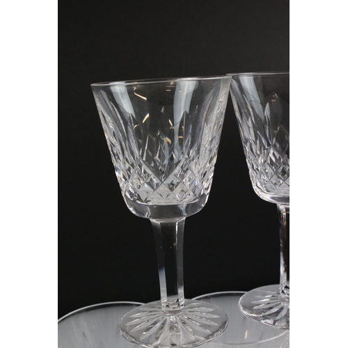 53 - Set of Eight Waterford Cut Glass Wine Glasses, 15cm high together with another Pair of Waterford Gla... 