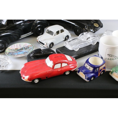 38 - Collection of approximately 14 Ceramic and Glass model Cars including Dartmouth, Ringtons Van Monexb... 