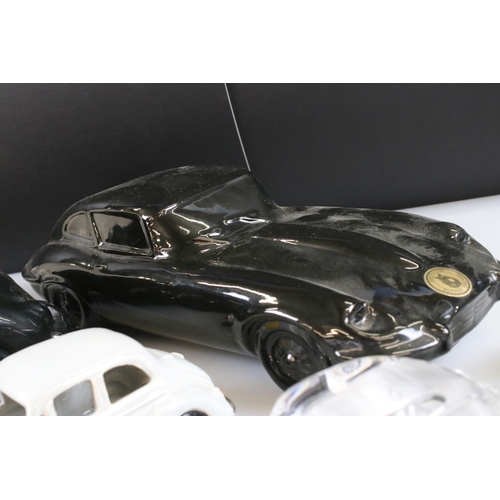 38 - Collection of approximately 14 Ceramic and Glass model Cars including Dartmouth, Ringtons Van Monexb... 