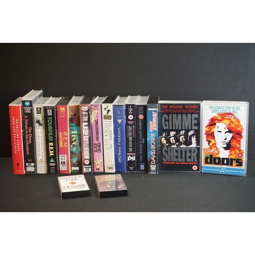 967 - Memorabilia - small quantity of music related VHS tapes along with a couple of cassettes.  Artists i... 