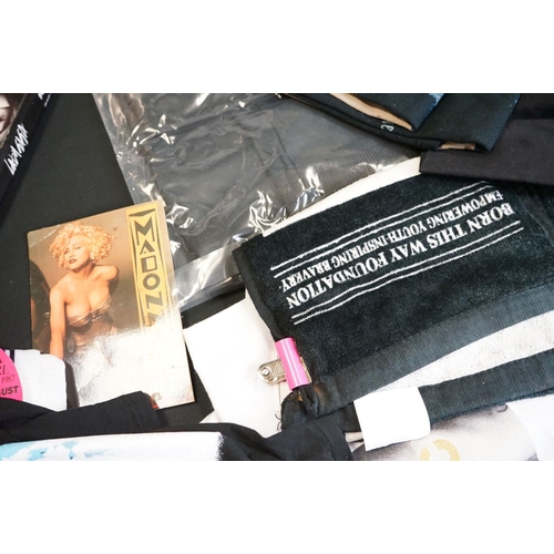 971 - Memorabilia - Collection of Madonna and Lady Gaga related items including tour laminates, scarves, b... 