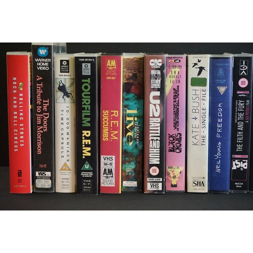 967 - Memorabilia - small quantity of music related VHS tapes along with a couple of cassettes.  Artists i... 