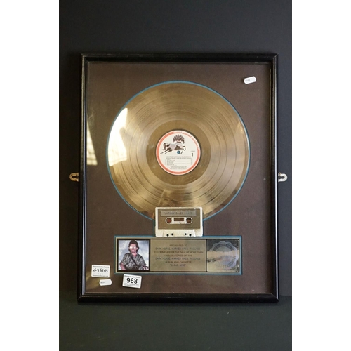 968 - Memorabilia - George Harrison RIAA platinum to commemorate the sale of more than 1,000,000 copies of... 