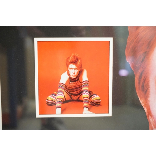 1037 - Memorabilia / Autograph - Framed and glazed display featuring a signed David Bowie picture.  Frame m... 