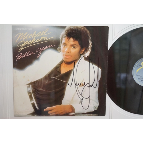 1038 - Memorabilia / Autograph - Michael Jackson framed and glazed display containing a signed sleeve of Bi... 