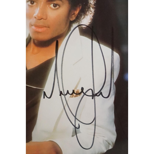 1038 - Memorabilia / Autograph - Michael Jackson framed and glazed display containing a signed sleeve of Bi... 