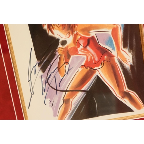 1039 - Memorabilia & Autograph - Framed and glazed Tina Turner display featuring a signed Tina Live LP.  Fr... 