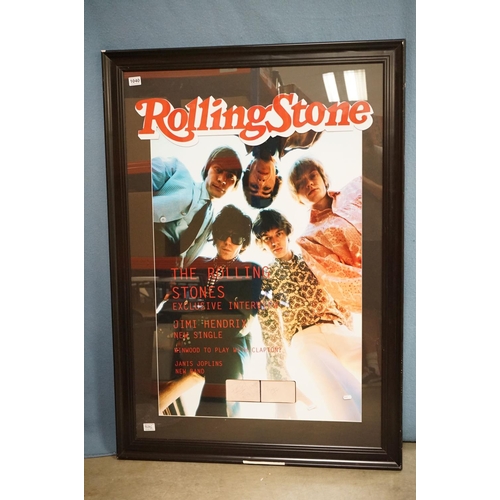 1040 - Memorabilia / Autographs - Large framed and glazed Rolling Stones display containing two pages of an... 