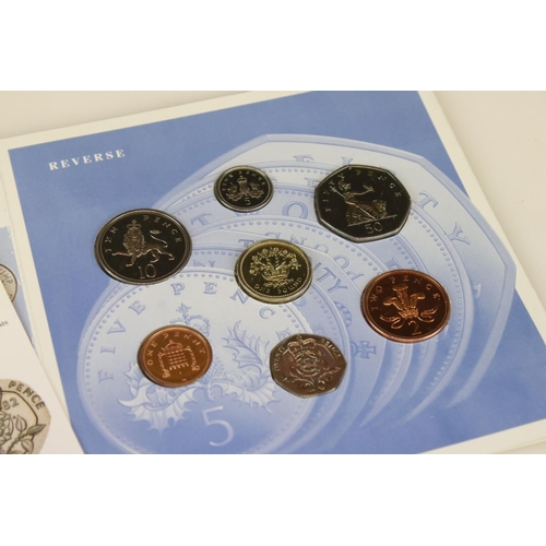 172 - A collection of Ten British uncirculated coin year sets to include 1982, 1983, 1984, 1985, 1986, 198... 