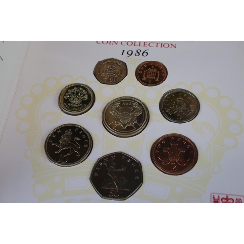 172 - A collection of Ten British uncirculated coin year sets to include 1982, 1983, 1984, 1985, 1986, 198... 