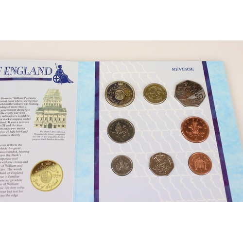 173 - A collection of Ten British uncirculated coin year sets to include 1992, 1993, 1994, 1995, 1996, 199... 