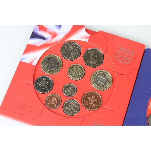 174 - A collection of ten British uncirculated coin sets to include 2008, 2005, 2004, 2003,  2002 and 2005... 