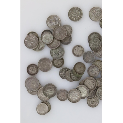 178 - A collection of British pre decimal silver coins to include pre 1947 and pre 1920 examples.