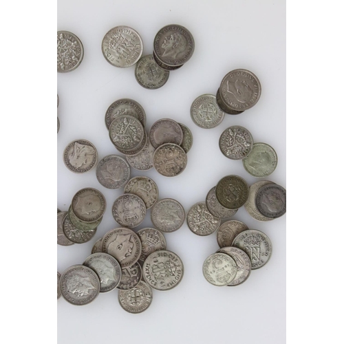 178 - A collection of British pre decimal silver coins to include pre 1947 and pre 1920 examples.