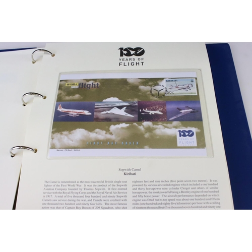 183 - A Westminster Mint 100 Years of Flight 1903-2003 coin & stamp cover set contained within collectors ... 