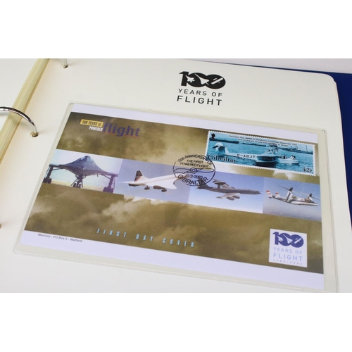 183 - A Westminster Mint 100 Years of Flight 1903-2003 coin & stamp cover set contained within collectors ... 