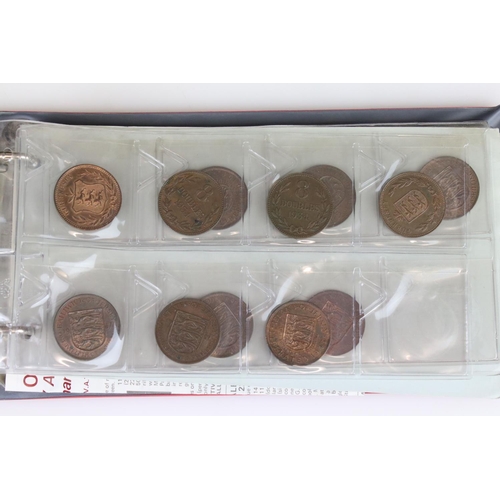 188 - A large collection of mainly foreign coins contained within three collectors albums.