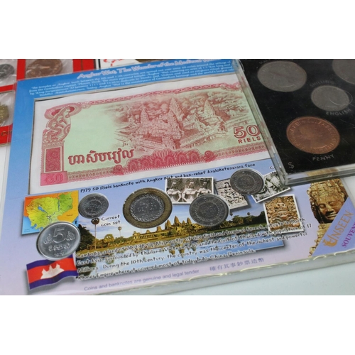 194 - A collection of mixed British and Foreign coins to include proof sets, commemorative coins...etc.