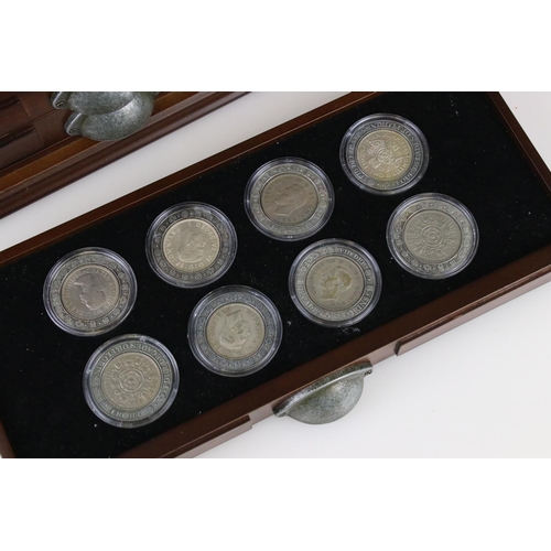 196 - A Danbury Mint 'The Last Four Decades of the Florin' coin set, A collection of thirty five florins p... 