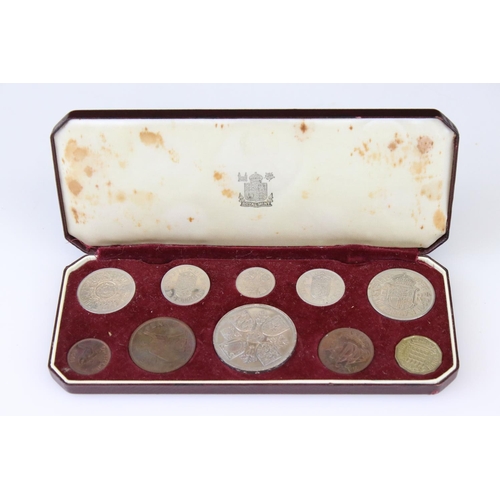 63 - A cased Royal Mint Queen Elizabeth II coin year set, dated 1953.