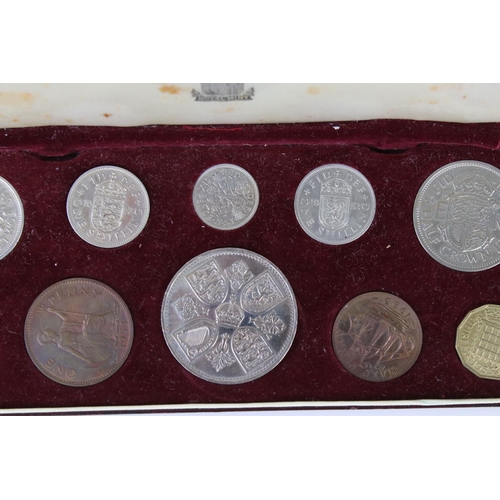 63 - A cased Royal Mint Queen Elizabeth II coin year set, dated 1953.