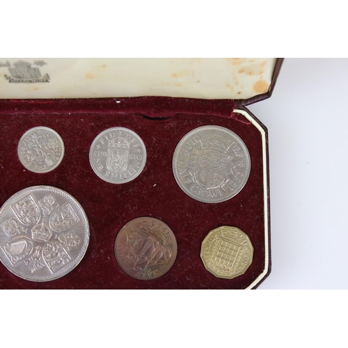 63 - A cased Royal Mint Queen Elizabeth II coin year set, dated 1953.