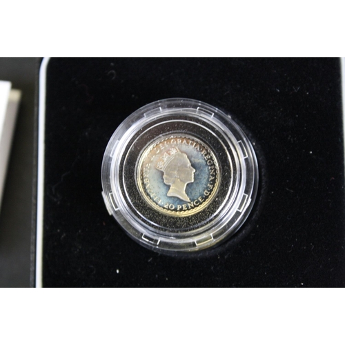 219 - A Royal Mint Queen Elizabeth II 90th Birthday silver proof crown complete with box and COA together ... 