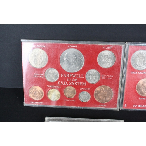 222 - A collection of mainly British Royal Mint uncirculated coin sets to include Crowns, five pound coins... 