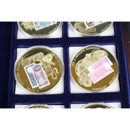 39 - The Windsor Mint British Banknote commemorative coin strike, a set of six capsulated coins commemora... 