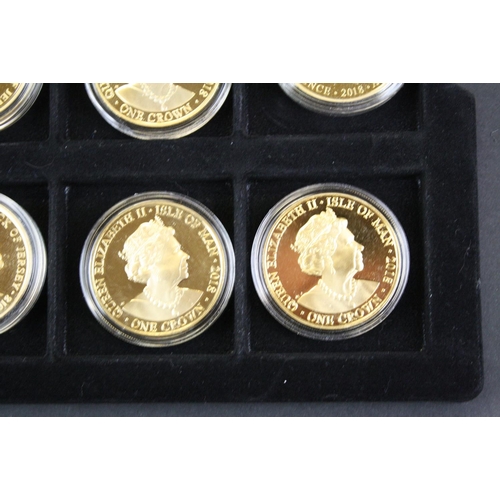 41 - A collection of twelve Westminster Mint Royal Air Force Centenary 1918-2018 24ct gold plated coin co... 