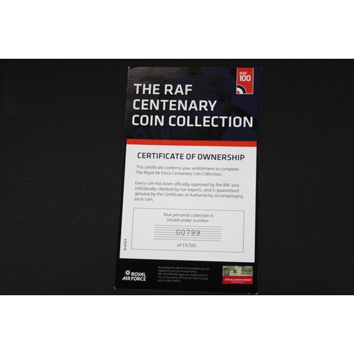 41 - A collection of twelve Westminster Mint Royal Air Force Centenary 1918-2018 24ct gold plated coin co... 