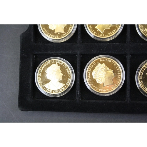 41 - A collection of twelve Westminster Mint Royal Air Force Centenary 1918-2018 24ct gold plated coin co... 