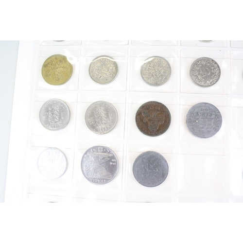 47 - A small collection of British pre decimal and foreign coins to include silver examples contained wit... 