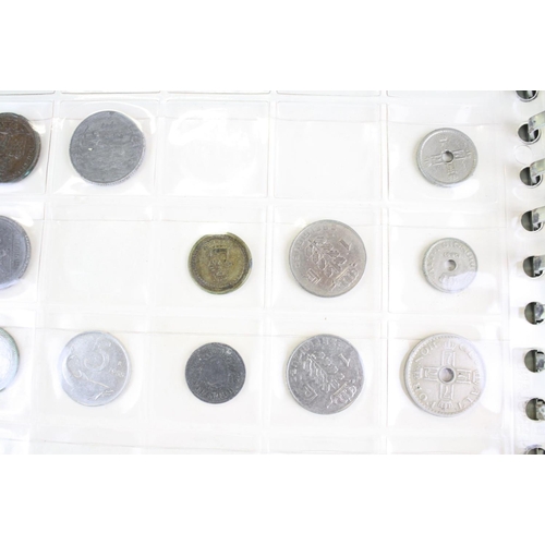 47 - A small collection of British pre decimal and foreign coins to include silver examples contained wit... 