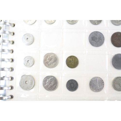 47 - A small collection of British pre decimal and foreign coins to include silver examples contained wit... 