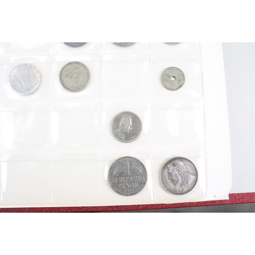 47 - A small collection of British pre decimal and foreign coins to include silver examples contained wit... 