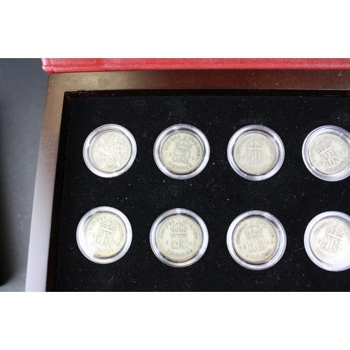 48 - A Danbury Mint The Last of the Sixpence coin collection with  thirty-two sixpences running consecuti... 