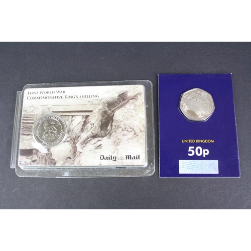 65 - A small collection of mint proof coins to include a 2017 Designing the Future £1 coin, 2019 Wallace ... 