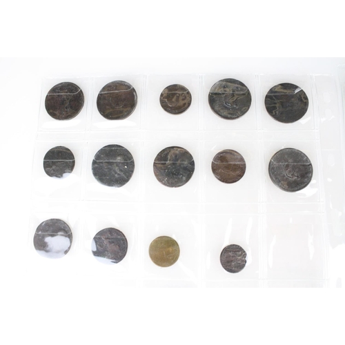 72 - A collection of British pre decimal coins to include King George II, King George III and Queen Victo... 