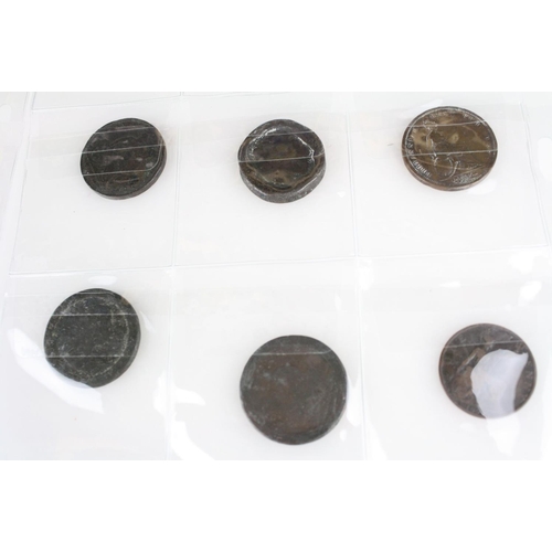 72 - A collection of British pre decimal coins to include King George II, King George III and Queen Victo... 