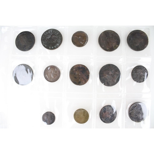 72 - A collection of British pre decimal coins to include King George II, King George III and Queen Victo... 